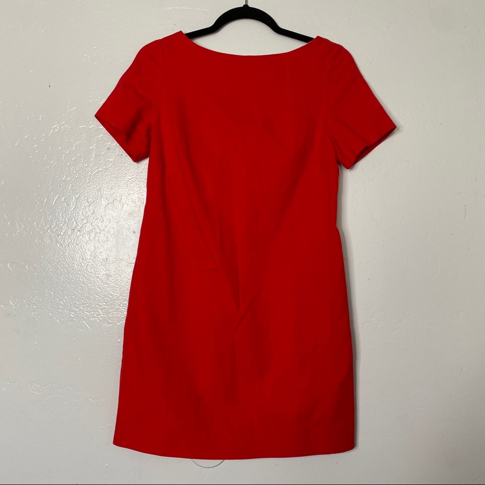 Anthropologie Maeve Alexia Bow Back Mini Dress Red
